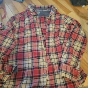 Women's Plaid Top - Blue and Red